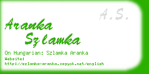 aranka szlamka business card